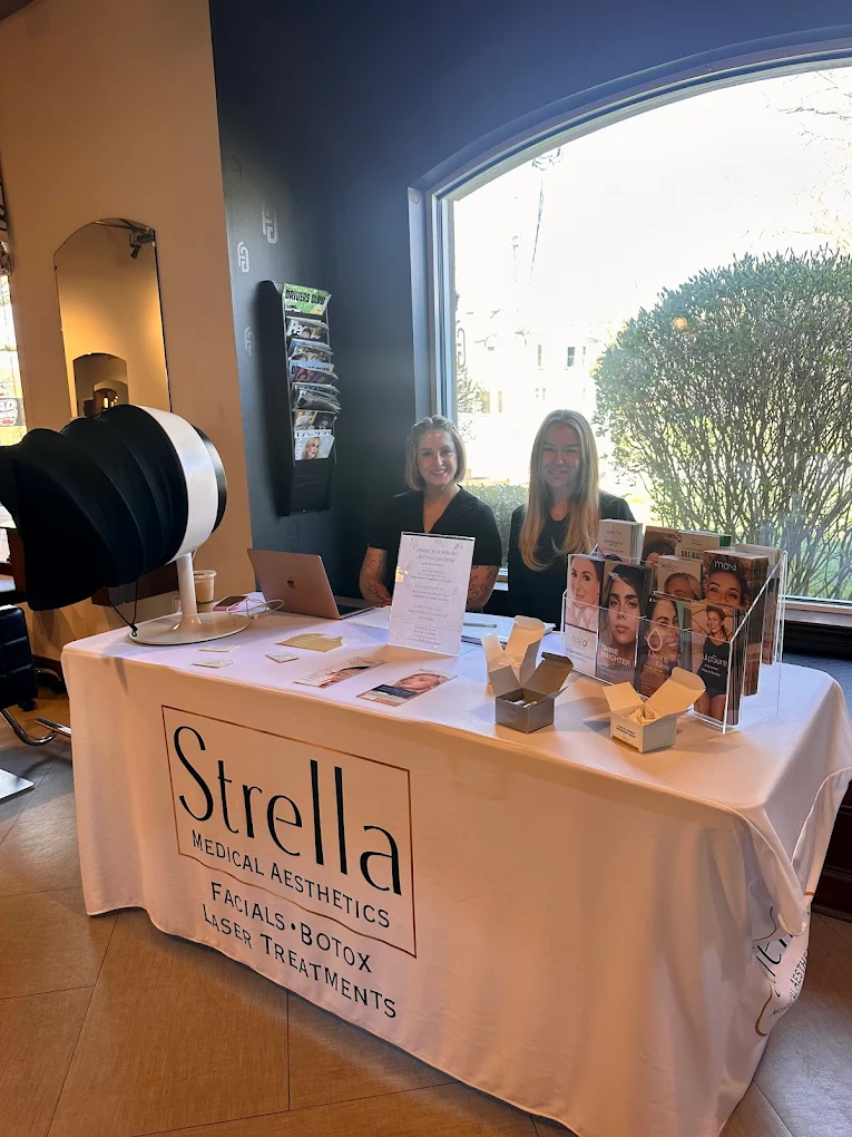 Strella Medical Aesthetics team at local event in Lower Gwynedd PA showcasing Botox dermal fillers and skincare treatments
